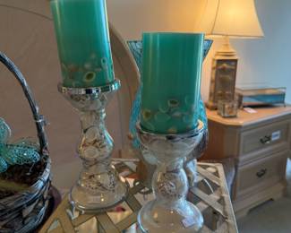 Metal Plant Stand, Coastal Candle & Candle Holders