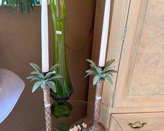 Palm Tree Candlestick Holders