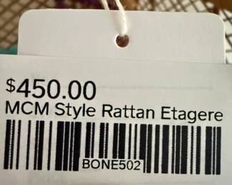 MCM Style Rattan Etagere