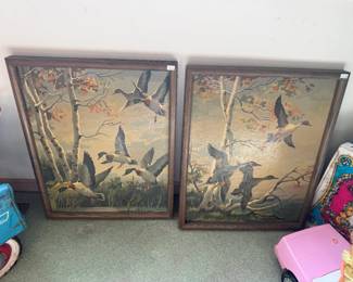 Framed Duck Wall Decor