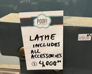 Lathe (includes all accessories)