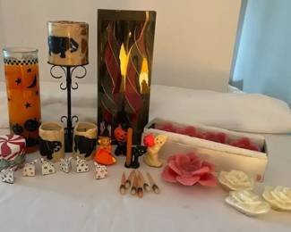 Fun Funky Candles Halloween, Spirals, Tiny Wooden Mouse Candle Holders, Others