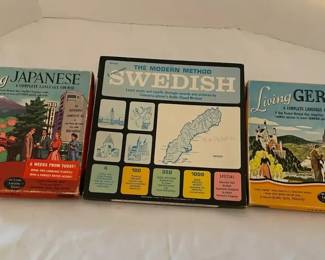 Vintage Language Lessons on Vinyl Swedish, Japanese, German