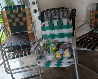 Vintage Aluminum And Webbing Chairs