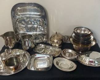 Assorted SilverPlated Kitchenware