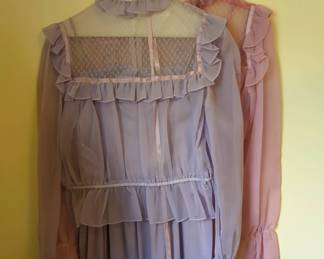 Vintage Pink And Purple Womens Gowns