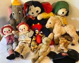 Vintage Antique Childs Stuffed Toys