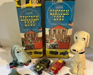 Vintage Lincoln Logs, Snoopy, Cars and More