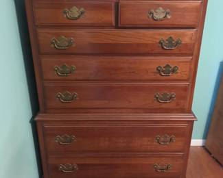Ethan Allen Solid Cherrywood Tall Boy Dresser