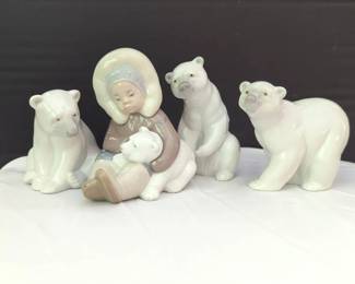 Lladro Polar Bear Figurines