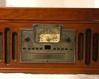 Retro Style CD Disk Player, AMFM Radio, Record Player