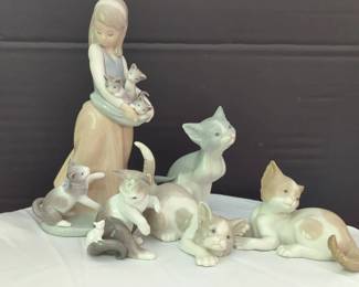 Lladro Cat Figurines