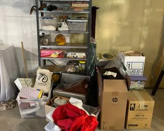 Huge Crafting Mystery Lot Vintage Patterns, TONS of Vintage Fabric, Sewing Books, Thread, More