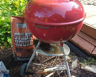 Red Weber Charcoal Grill
