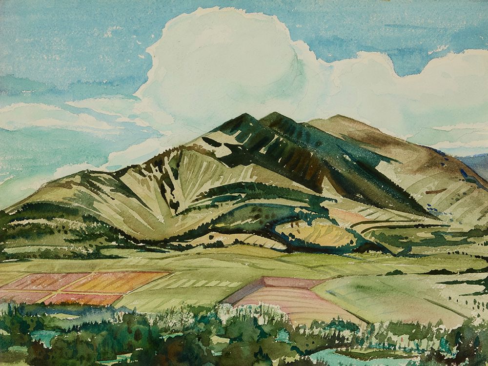 1001 Paul Sample (1896-1974) Mountain and valley landscape Watercolor on paper Signed lower right: Paul Sample Image/Sheet: 15 x 19 1/2 in. Estimate: $500 - $700