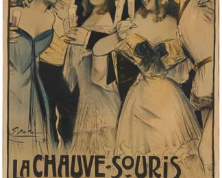 1227 After George Dola (1872-1950) "Théâtre des variétés: La Chauve-Souris," 1904 Lithographic poster in colors on paper laid to linen From the edition of unknown size With the signature printed as part of the image lower left Image: 30 x 21 1/2 in.; Sight: 31 x 22 1/2 in. Estimate: $300 - $500