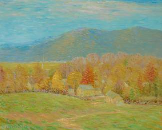 1212 Norton Shaw (20th Century) Autumn landscape Oil on panel Signed lower left: Norton Shaw 20 x 24 in. Estimate: $200 - $400