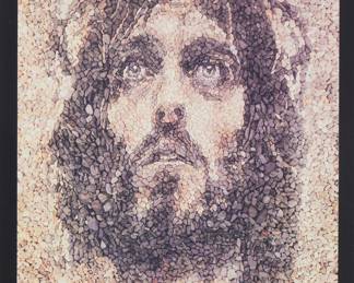 1216 Justin Bateman (20th Century) "Messiah," 2023 Photo silkscreen with embossing on paper Edition: 5/100 Titled, dated, numbered, and inscribed in the lower margin: Wolfryd Collection for Justin Bateman Image: 25 x 19 in.; Sight: 27 1/2 x 21 1/4 in. Estimate: $300 - $500