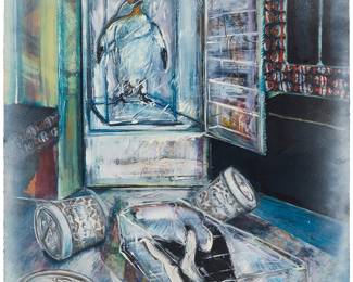1088 Frank Dixon (20th Century) "Endangered Species - Penguin," 1991 Mixed media on paper Appears unsigned Sheet: 30 x 27 3/4 in. Estimate: $300 - $500