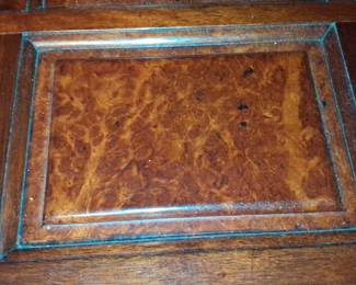 Vintage Chinese Rosewood Blanket Chest with Burl Wood Veneer 39"x20"x25"