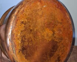 Vintage Copper Saucepan with Brass Handle, Made in Portugal