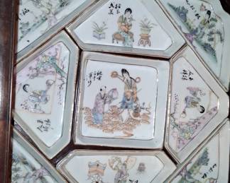 Chinese Export Porcelain Famille Rose Nine-Piece Puzzle Dish Set