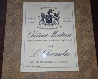 Château Montrose 1964 Wine Label Wall Art