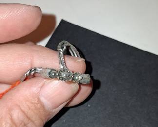 Vintage Sterling Silver Stackable Rings with Floral Motifs