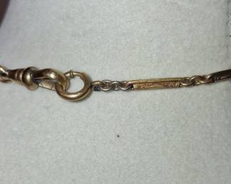Victorian Era Two-Tone Gold Bar Link Watch Chain