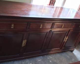 Vintage Rosewood Chinese Sideboard 5'6"x1'8"x2'9"