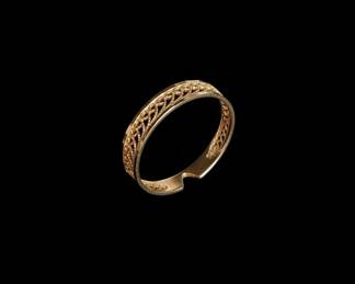14K Yellow Gold Filigree Open-Shank Ring