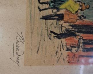Jean-Gabriel Daragnès Etching: Paris, Rue de l'École de Médecine