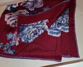 Hanae Mori Floral Silk Scarf