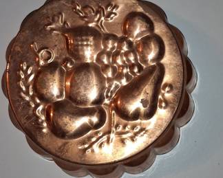 Vintage Copper Fruit Mold - Tagus Portugal