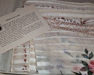 Smithsonian Institution French Fan Silk Chiffon Scarf