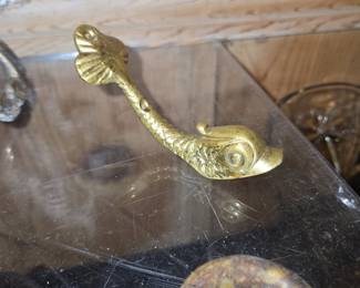 Vintage Brass Dolphin Cabinet Pull/Handle