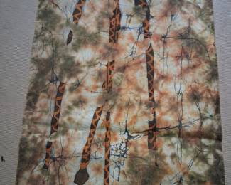 African Batik Giraffe Table Runner Textile