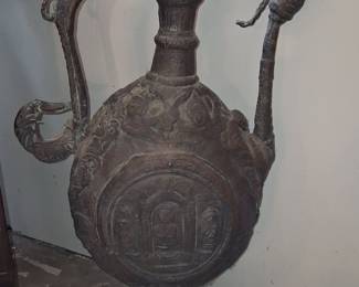Antique Indo-Persian Engraved Copper Ewer