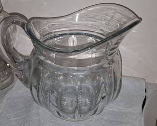 Heisey "Colonial Panel" or "Puritan" Pattern Water Pitcher