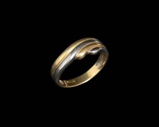 Tri-Color Gold Wedding Band
