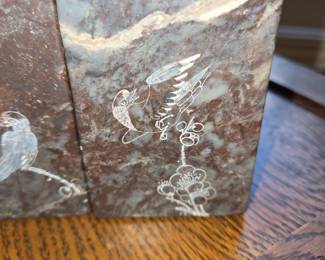 Carved Soapstone Foo Dog Bookends