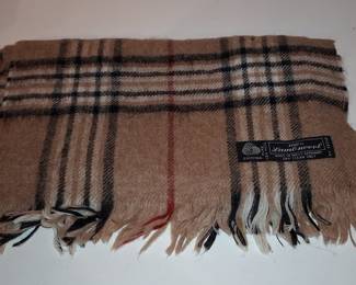 Vintage West German Lambswool Plaid Scarf