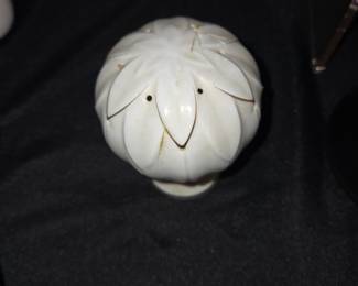 Vintage Milk Glass Petal-Form Shaker