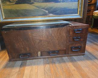 Japanese Hibachi Plant Display Chest