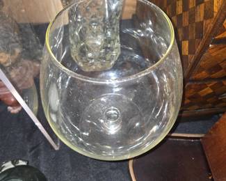 Large Clear Glass Brandy Snifter Vase / Terrarium