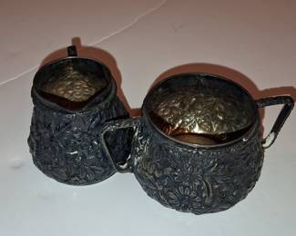 Galt & Brother Sterling Silver Creamer and Sugar Bowl