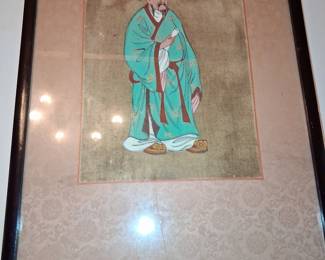 Vintage Chinese Scholar Portrait Painting