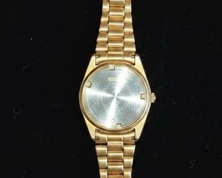 Seiko Quartz Day-Date "Presidential" Style Wristwatch