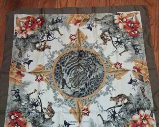 Hermès 'Jungle Love' Silk Scarf 90