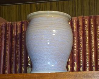 Studio Pottery Vase, Speckled Glaze, Signed JB